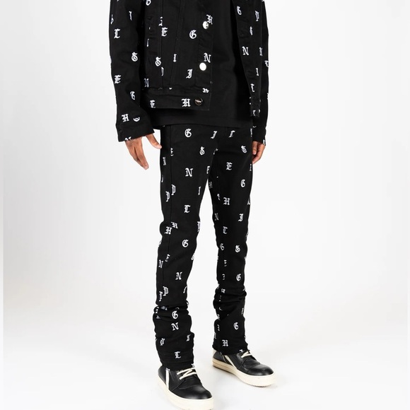 PHEELINGS "SOUL STAMPED" FLARE STACK DENIM JEANS ONLY - Picture 5 of 6